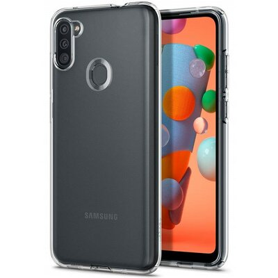 Samsung Galaxy A11 / M11 SM-A115F / M115F, Szilikon tok, Spigen Liquid Crystal, átlátszó