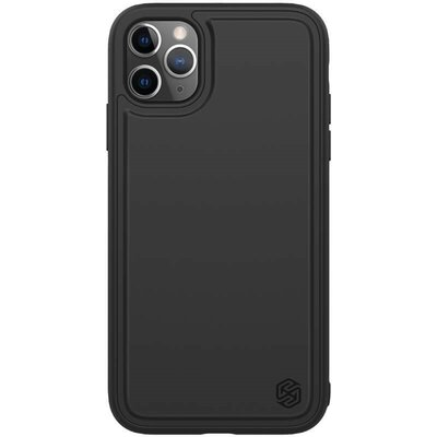 Apple iPhone 11 Pro Max, Műanyag hátlap védőtok, közepesen ütésálló, Qi Wireless támogatás, mágneses autóstartóval kompatibilis, Nillkin Magic Pro Case, fekete