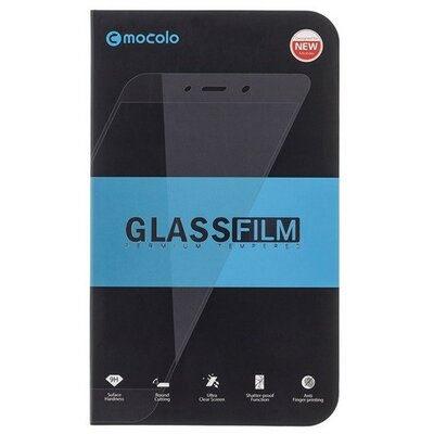 Samsung Galaxy A21s SM-A217F, Kijelzővédő fólia, ütésálló fólia (az íves részre is!), Tempered Glass (edzett üveg), 5D, Full Glue, Mocolo, fekete