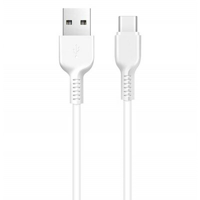 USB töltő- és adatkábel, USB Type-C, 200 cm, gyorstöltő, törésgátló, Hoco X20, fehér