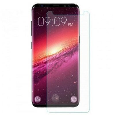 Samsung Galaxy S9 Plus SM-G965, Kijelzővédő fólia, ütésálló fólia (az íves részre NEM hajlik rá!), Tempered Glass (edzett üveg), Enkay, Clear