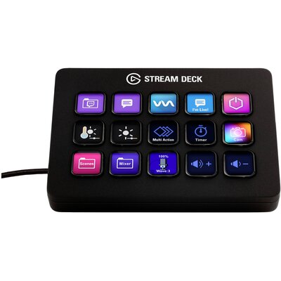 Elgato Stream Deck MK.2 Vezetékes Konzolok streameléshez, fénykép-/videószerkesztéshez Nincs (vezérlés számítógépen keresztül) Fekete Világít, Kijelző