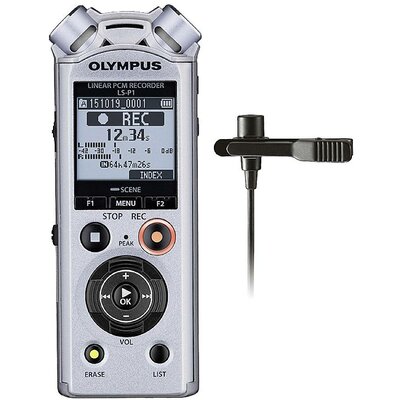 Olympus LS-P1 Lavalier Kit Digitális diktafon Felvétel időtartam (max.) 123 óra Ezüst