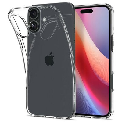 Apple iPhone 16, Szilikon tok, Spigen Liquid Crystal, átlátszó