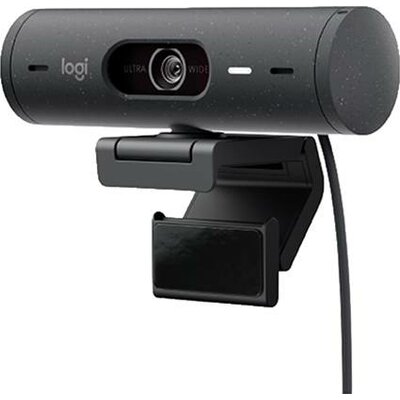 Logitech Brio 500 Full HD webkamera Csíptetős tartó, Sztereo mikrofon, Beépített takaróblende