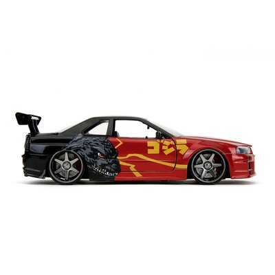 JADA TOYS Godzilla Nissan GTR Kész modell Személygépkocsi modell