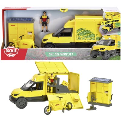 Dickie Toys Tehergépjármű modell DHL szállítókészlet Kész modell Tehergépjármű modell