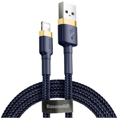 BASEUS kábel USB A to Lightning 2.4A Cafule CALKLF-BV3 1 m kék arany