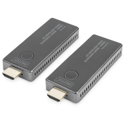 Digitus DS-55323 HDMI rádiójel vezérlésű készlet 30 m 3840 x 2160 Pixel Beépített LED kijelző, Mobil változat