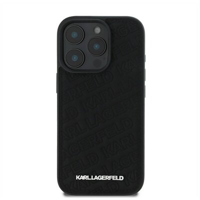 Karl Lagerfeld PU Quilted Pattern Apple iPhone 16 Pro hátlap tok, fekete