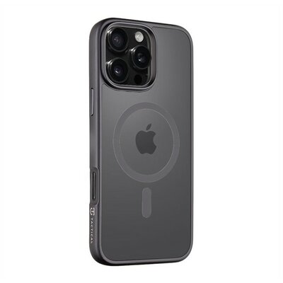 Apple iPhone 16 Pro Max, Műanyag hátlap védőtok + szilikon keret, közepesen ütésálló, Magsafe kompatibilis, Tactical MagForce Hyperstealth, áttetsző/fekete