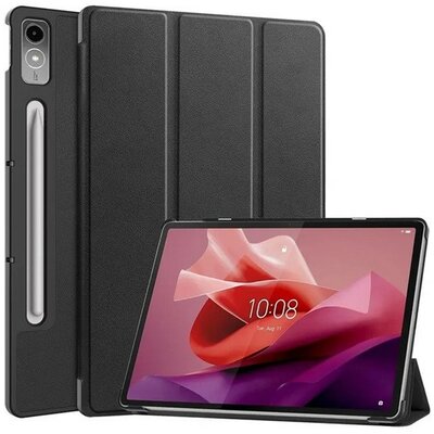 Lenovo Tab P12 (12.7) TB-370, mappa tok, Trifold, fekete