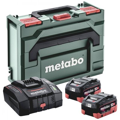 Metabo Basic-Set 2x LiHD 8 Ah + ASC 290 + metaBOX 145 685303000 Szerszámakku és töltő 18 V 8 Ah LiHD