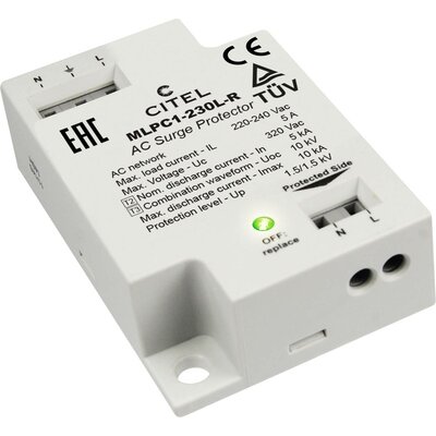 Citel 831211 MLPC1-230L-R Beépíthető túlfeszültségvédő Túlfeszültség elleni védelem: Leágaztató doboz 10 kA 1 db