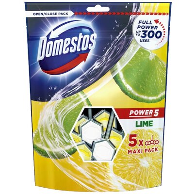 Domestos Power5 WC illatosító rúd Lime 5db-os