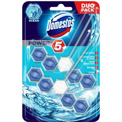 Domestos Power5+ professzionális WC illatosító rúd Óceán 2db-os