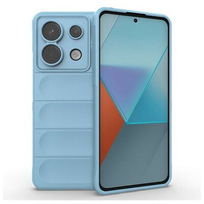 Xiaomi Redmi Note 13 Pro 5G / Poco X6 5G, Szilikon tok, közepesen ütésálló, 3D minta, világoskék