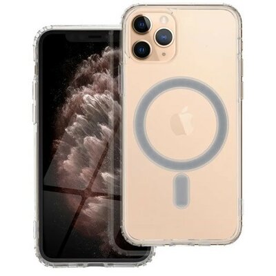 Apple iPhone 11 Pro, Szilikon tok, közepesen ütésálló, Magsafe kompatibilis, átlátszó