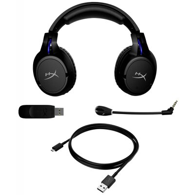 HyperX Cloud Flight Wireless Gamer Over Ear headset Rádiójel vezérlésű, Vezetékes Stereo Fekete