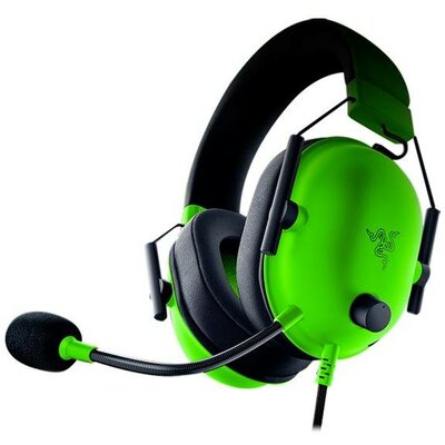 RAZER Blackshark V2 X Gamer Over Ear headset Vezetékes Stereo Fekete, Zöld