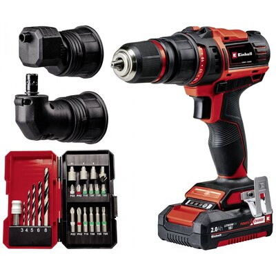 Einhell Power X-Change TE-CD 18/45 3X-Li +22 4513990 Akkus fúrócsavarozó 18 V 2 Ah akkuval, Szögadapterrel