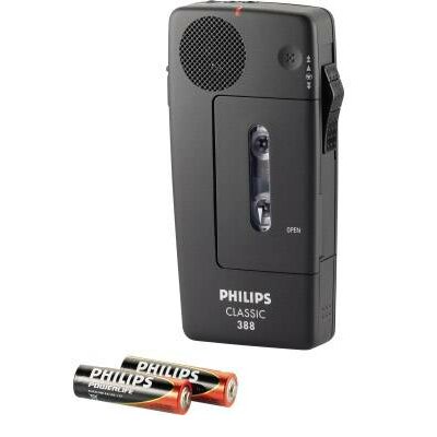 Philips Pocket Memo 388 Classic Analóg diktafon Felvétel időtartam (max.) 30 perc Fekete Csuklópánttal