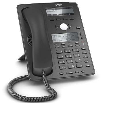 SNOM D745 Vezetékes telefon, VoIP Kihangosító, Headset csatlakozó Grafikus kijelző Fekete