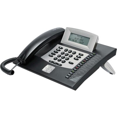 Auerswald COMfortel 1600 Rendszertelefon, ISDN Headset csatlakozó, Kihangosító, Érintőkijelzős Világító kijelző Fekete, Ezüst