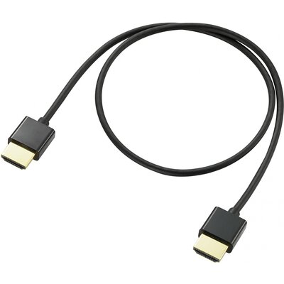 HDMI kábel Ethernettel, ARC, aranyozott, 0,5 m, fekete, HDMI dugó - dugó, SpeaKa Professional SP-9070576