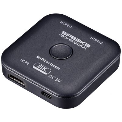 SpeaKa Professional SP-11990132 2 port HDMI switch Bidirekcionálisan használható 7680 x 4320 pixel