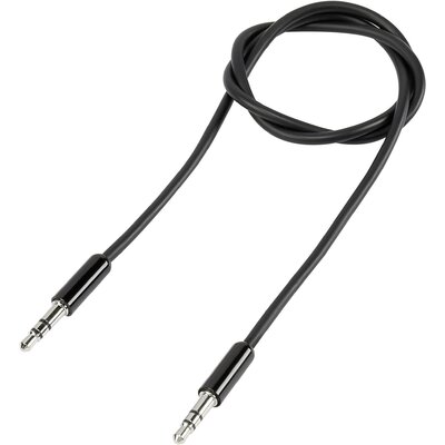 SpeaKa Professional SP-7870492 Jack Audio Csatlakozókábel [1x Jack dugó, 3,5 mm-es - 1x Jack dugó, 3,5 mm-es] 3.00 m Fekete SuperSoft köpeny