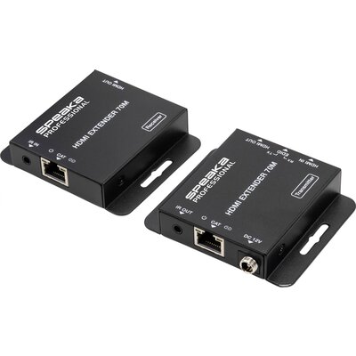 HDMI extender RJ45 hálózati kábelen keresztül 70 m, SpeaKa Professional SP-HDE-200