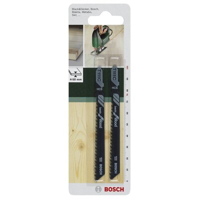 Bosch Accessories 2609256716 Homorítófűrészlap HCS, T 111 C Basic fához 2 db