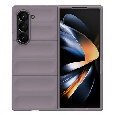 Samsung Galaxy Z Fold6 SM-F956B, Műanyag hátlap védőtok, közepesen ütésálló, 3D minta, lila