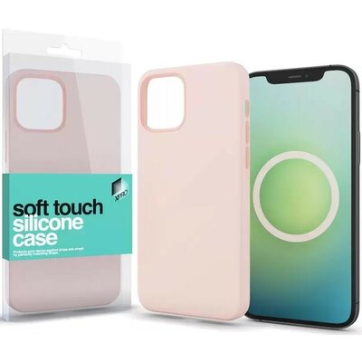 Apple iPhone 15, Szilikon tok, MagSafe rögzítésű, Xprotector Soft Touch MagSafe, rózsaszín