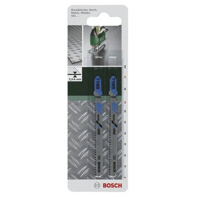 Bosch Accessories 2609256730 Homlokfűrész penge HSS, T 118 B Basic fémhez 2 db