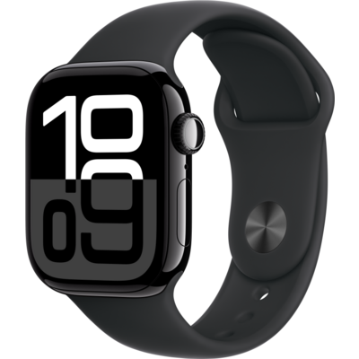 Apple Watch S10 Cellular 42mm fekete alutok, fekete sport M/L