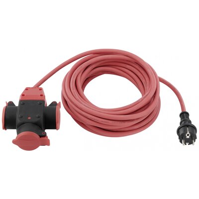 Sygonix SY-5806890 Áram Hosszabbítókábel 16 A Piros 10.00 m H07RN-F 3G 1,5 mm² időjárásálló