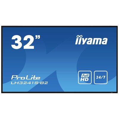 Iiyama ProLite LH3241S-B2 Digital Signage kijelző EEK: G (A - G) 80 cm (31.5 coll) 1920 x 1080 Pixel 24/7 Beégés elleni funkció, Média lejátszás funkció,