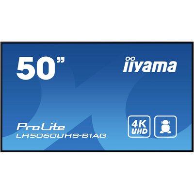 Iiyama LCD 4K UHD IPS Digital Signage kijelző EEK: G (A - G) 125.7 cm (49.5 coll) 3840 x 2160 Pixel 24/7 Beégés elleni funkció, Média lejátszás funkció,