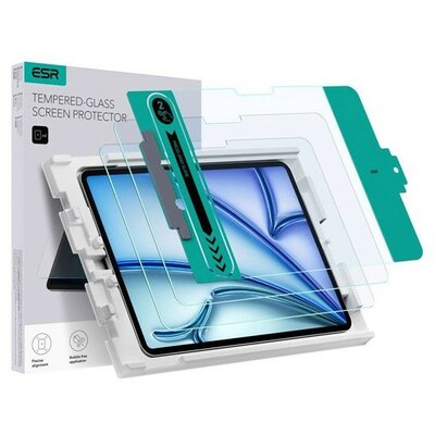 Apple iPad Air 11 (2024), Kijelzővédő fólia, ütésálló fólia, Tempered Glass (edzett üveg), ESR Glass, Clear, 2 db / csomag