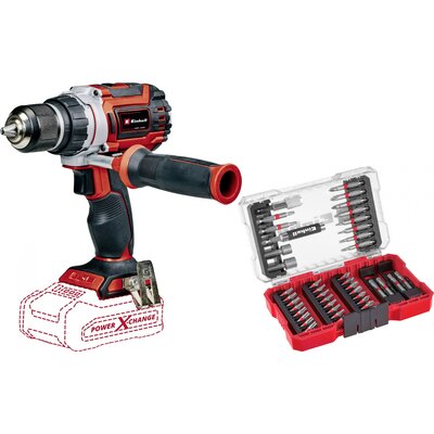 Einhell TP-CD 18/60 Li BL 2618460+2936798 Akkus fúrócsavarozó 18 V Lítiumion akku nélkül, töltő nélkül, kefe nélkül, 42 részes bit készlettel