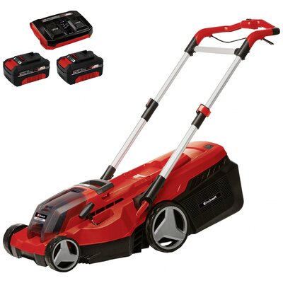 Einhell RASARRO 36/38 (2x4 Ah) Akku Fűnyíró Akkuval, Mulcsozó funkció 2 x 18 V Vágási szélesség (max.) 38 cm Alkalmas 450 m²