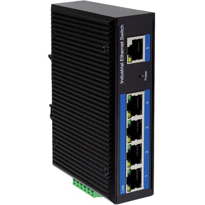 LogiLink NS200P Ipari Ethernet switch 5 port 10 / 100 MBit/s PoE funkció