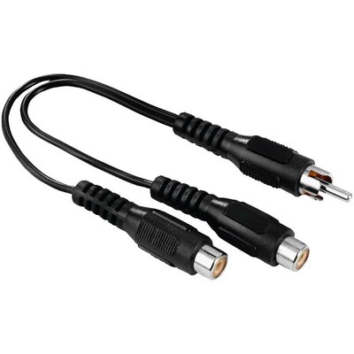 Hama 00205183 RCA Audio Átalakító [1x RCA dugó - 2x RCA csatlakozóaljzat] Fekete