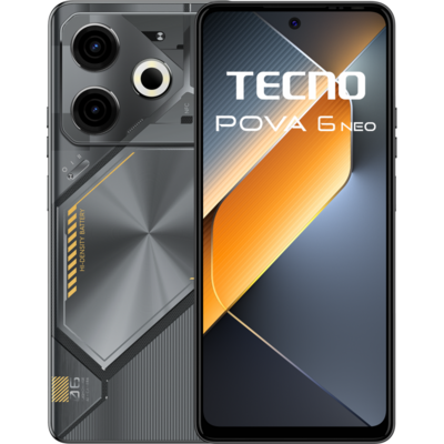 Tecno Pova 6 Neo fekete 8+256 GB mobiltelefon