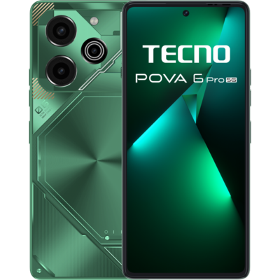 Tecno Pova 6 Pro 5G Comet zöld 12+256 GB mobiltelefon