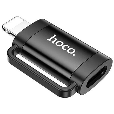 HOCO UA31B_B HOCO UA31B adapter (Type-C aljzat - lightning, adatátvitel és töltés, OTG) FEKETE