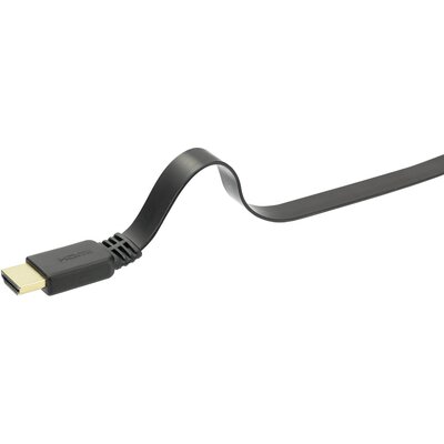 SpeaKa Professional HDMI Csatlakozókábel HDMI-A dugó, HDMI-A dugó 2.00 m Fekete SP-9075620 4K UHD, Audio Return Channel, aranyozott érintkező, Torzió álló HDMI