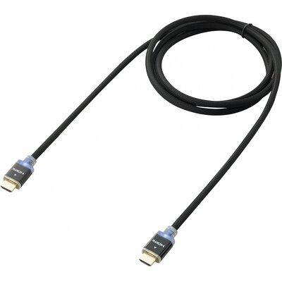 SpeaKa Professional HDMI Csatlakozókábel HDMI-A dugó, HDMI-A dugó 1.00 m Fekete SP-7870024 4K UHD, Audio Return Channel, Gesleeved, LED-del HDMI kábel